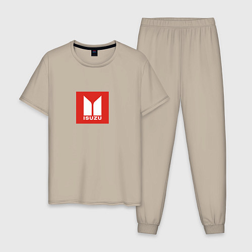 Мужская пижама Isuzu logo / Миндальный – фото 1