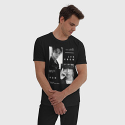 Пижама хлопковая мужская Stray kids Minsung Lee know Han, цвет: черный — фото 2