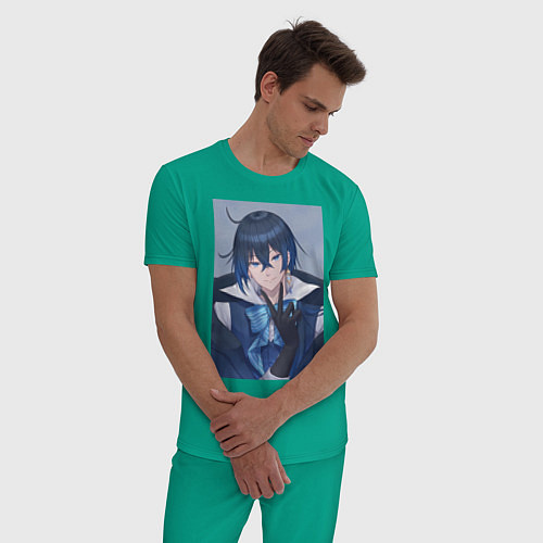 Мужская пижама Ванитас в костюме / Зеленый – фото 3