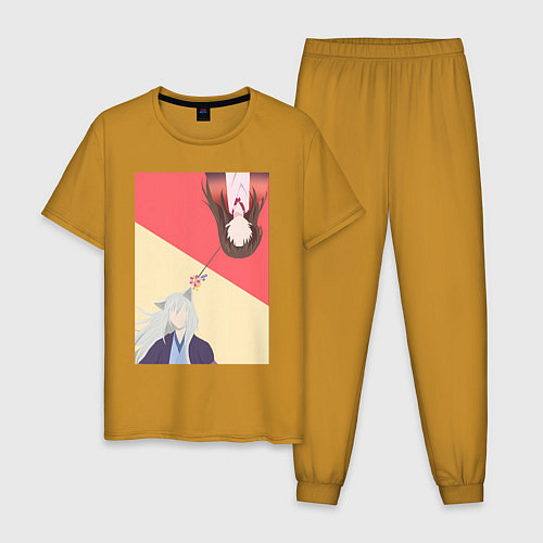 Мужская пижама Очень приятно Томоэ / Горчичный – фото 1