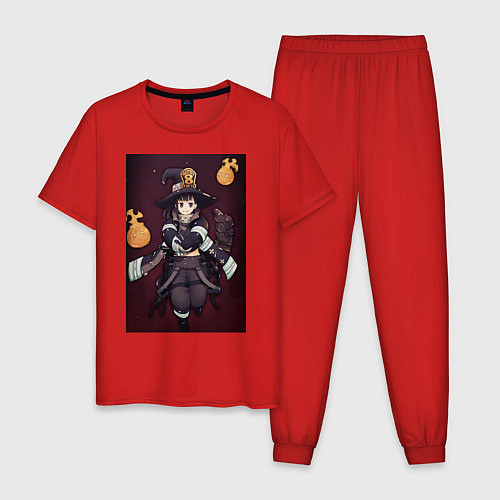 Мужская пижама Пламенная бригада пожарных Маки Одзэ / Красный – фото 1