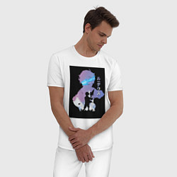 Пижама хлопковая мужская Реинкарнация безработного Рудеус Грейрат, цвет: белый — фото 2