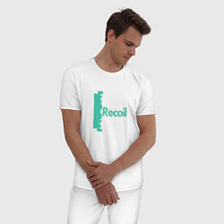 Пижама хлопковая мужская Recoil - Alan from depeche mode project, цвет: белый — фото 2