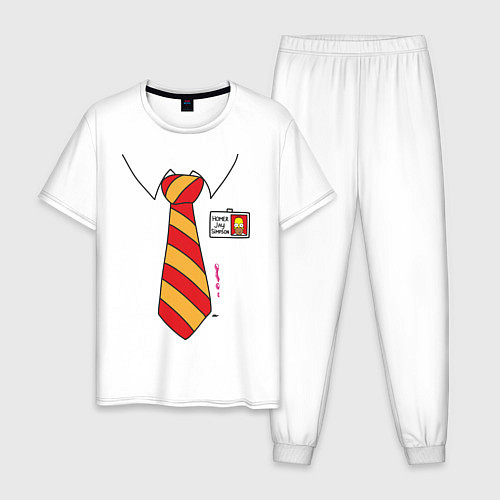 Мужская пижама Костюм Гомера / Белый – фото 1