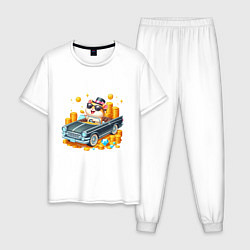 Мужская пижама Хомяк миллионер на автомобиле