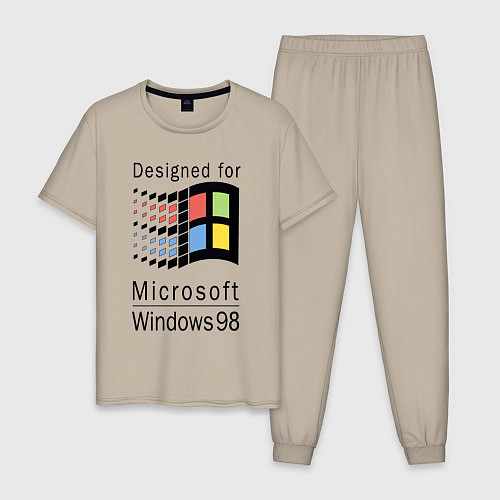 Мужская пижама Разработанный для windows 98 / Миндальный – фото 1