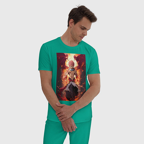 Мужская пижама Хвост Феи Нацу Драгнил дракон / Зеленый – фото 3