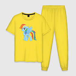 Пижама хлопковая мужская Рейнбоу Дэш из My Little Pony в кино, цвет: желтый
