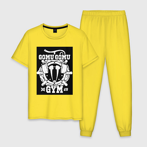 Мужская пижама Ван-Пис Луффи Монки Д плод / Желтый – фото 1