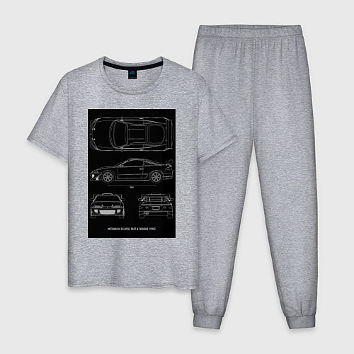 Мужская пижама Mitsubishi Eclipse / Меланж – фото 1