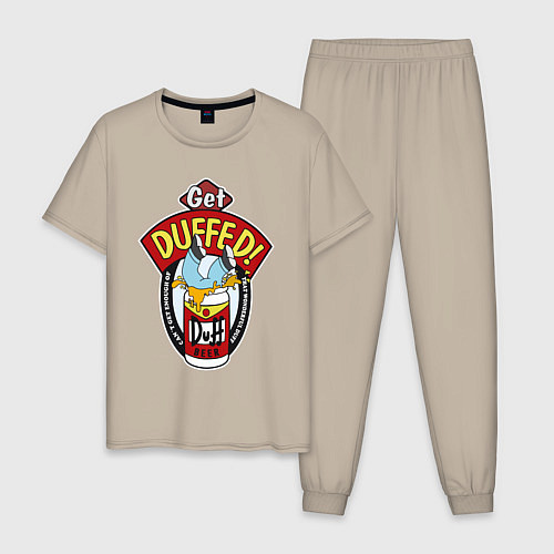 Мужская пижама Duff beer with Homer / Миндальный – фото 1