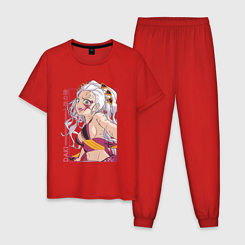 Мужская пижама Клинок рассекающий демонов Даки 6 высшая луна / Красный – фото 1