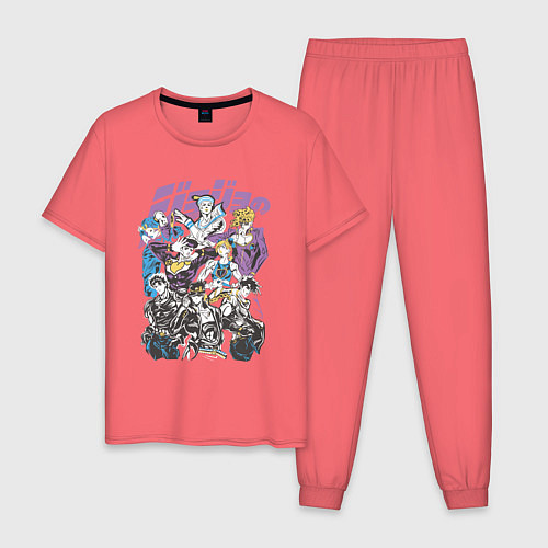 Мужская пижама Джоджо JoJo Bizarre Adventure / Коралловый – фото 1