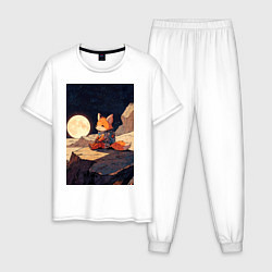 Мужская пижама Лиса в космосе