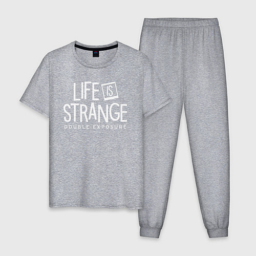Мужская пижама Life is strange double exposure logo / Меланж – фото 1