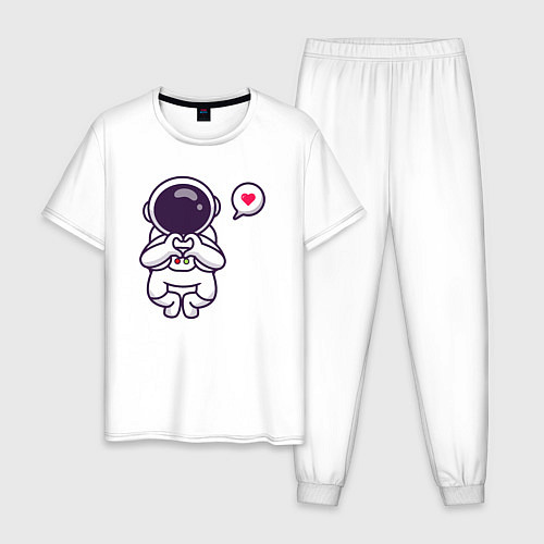 Мужская пижама Astronaut love / Белый – фото 1