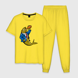 Мужская пижама Рыба пьёт пиво