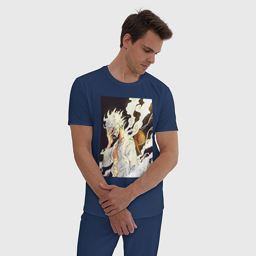 Мужская пижама Ван-Пис Луффи джойбой / Тёмно-синий – фото 3