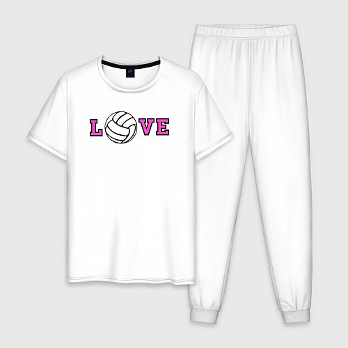 Мужская пижама Love volley / Белый – фото 1