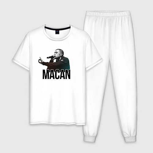 Мужская пижама Macan - Rap / Белый – фото 1