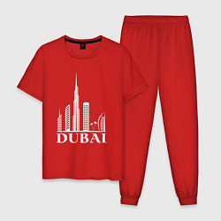 Пижама хлопковая мужская City - Dubai, цвет: красный