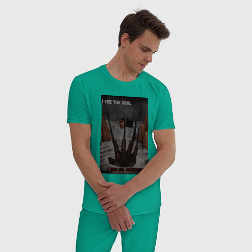 Мужская пижама I see the goal / Зеленый – фото 3
