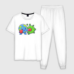 Мужская пижама Удар по вирусу