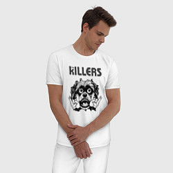 Пижама хлопковая мужская The Killers - rock dog, цвет: белый — фото 2