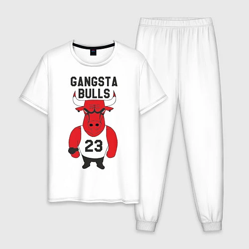 Мужская пижама Gangsta Bulls 23 / Белый – фото 1