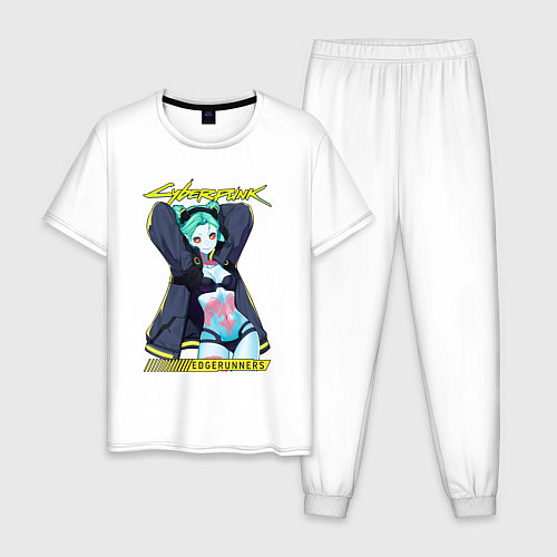 Мужская пижама Сyberpunk rebecca / Белый – фото 1