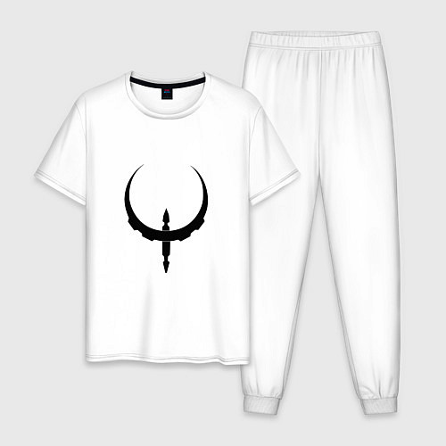 Мужская пижама Чёрно-белый знак quake / Белый – фото 1
