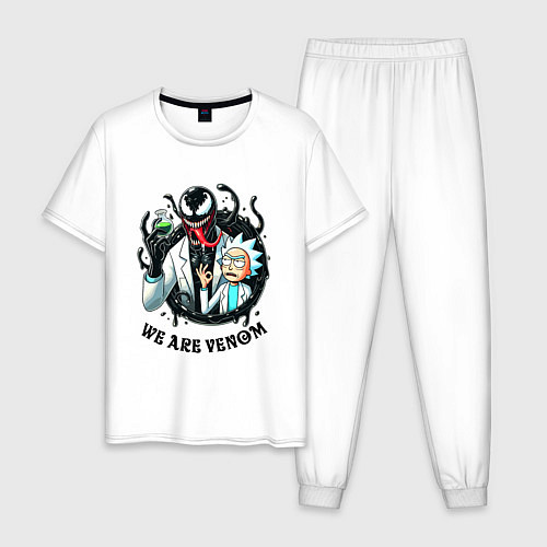 Мужская пижама Venom slime and Rick - collaboration / Белый – фото 1