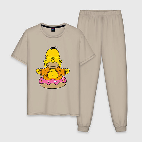 Мужская пижама Homer yoga / Миндальный – фото 1