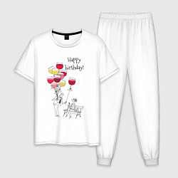 Мужская пижама Happy Birthday air glasses