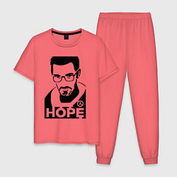 Пижама хлопковая мужская Gordon Freeman - надежда, цвет: коралловый