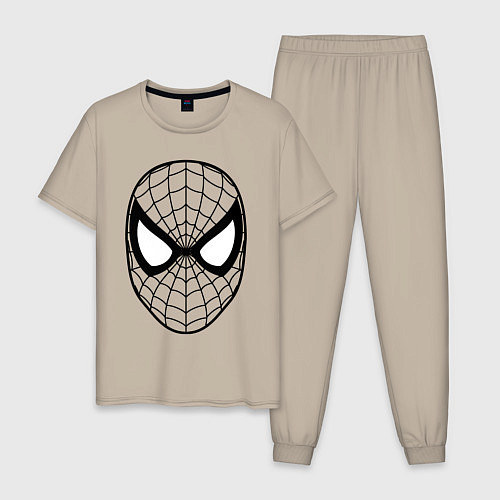 Мужская пижама Человек паук очертания / Миндальный – фото 1