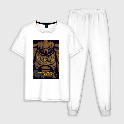 Мужская пижама Вархаммер 40к - арт / Белый – фото 1