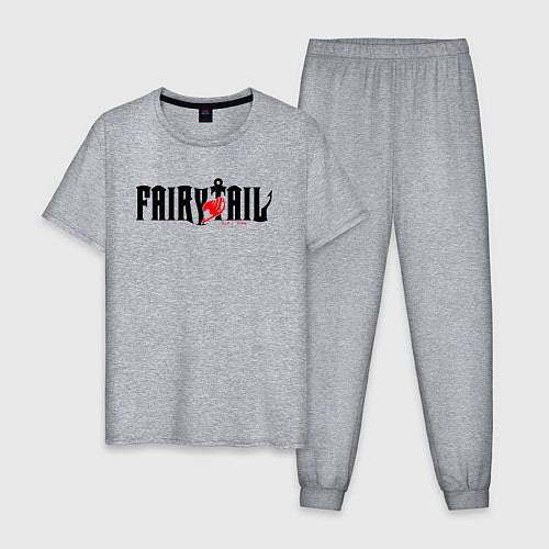 Мужская пижама Аниме - хвост феи / Меланж – фото 1