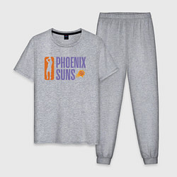 Пижама хлопковая мужская Phoenix Suns play, цвет: меланж