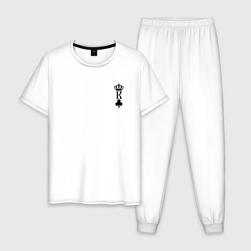 Мужская пижама Король Крести - для пары / Белый – фото 1