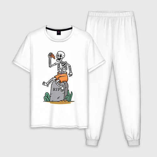 Мужская пижама Обед на кладбище / Белый – фото 1