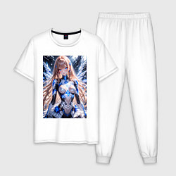 Мужская пижама Девушка с кибернетическими крыльями