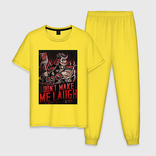 Мужская пижама Шао Кан - не смеши меня - Mortal Kombat / Желтый – фото 1