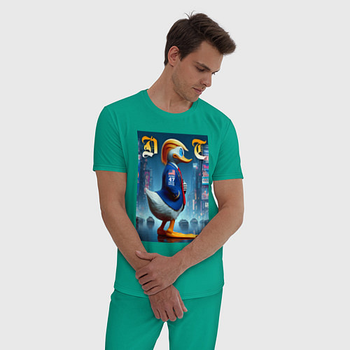 Мужская пижама Donald Trump - the lame duck / Зеленый – фото 3