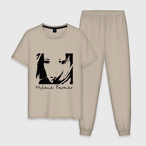 Мужская пижама Милен Фармер / Миндальный – фото 1