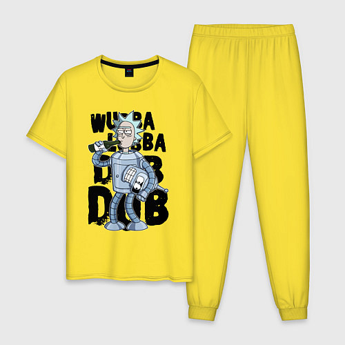 Мужская пижама Рик и Бендер / Желтый – фото 1