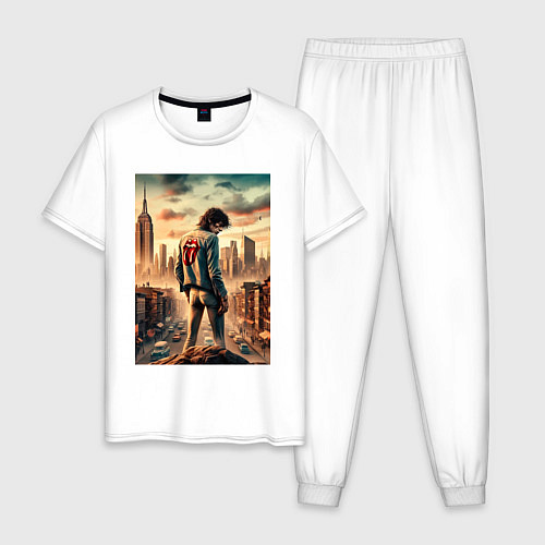 Мужская пижама Mick Jagger is the world legend / Белый – фото 1