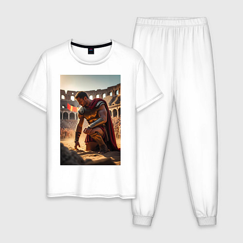 Мужская пижама Спартак в Колизее / Белый – фото 1