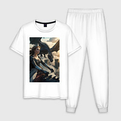 Мужская пижама Королева летит на драконе