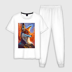 Мужская пижама Fox fashionista - ai art fantasy